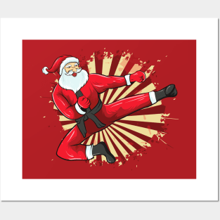 Karate Santa Martial Arts Merry Christmas Posters and Art